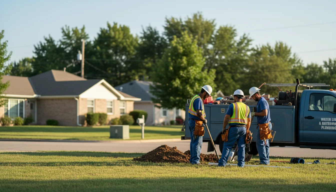 Residential water line and bathroom plumbing service in Ringle, WI